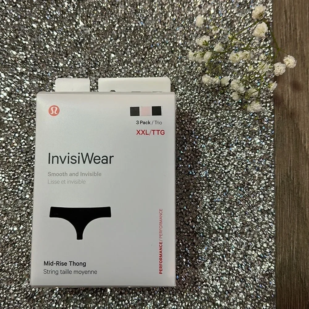 Lululemon InvisiWear Mid-Rise 3 Pack PLUS‎ size XXL NWT thongs